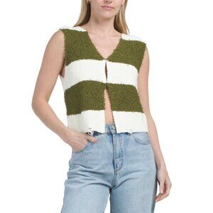 MOON RIVER Olive Sweater Vest